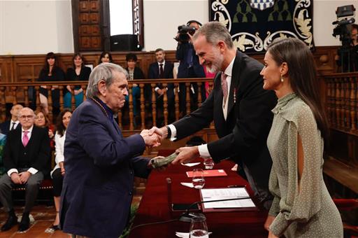 24/04/2023. Iceta attends the presentation of the Cervantes Prize 2022 to Rafael Cadenas, together with the King and Queen of Spain. The Kin...