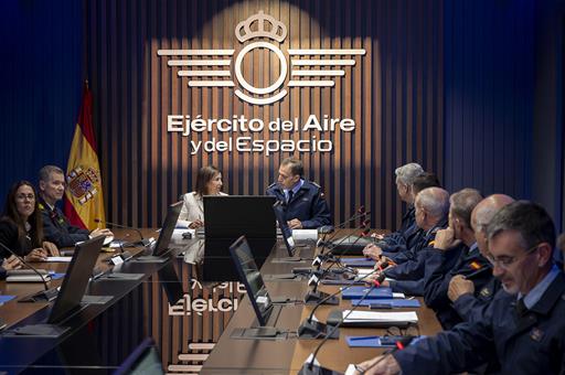 6/11/2024. The Minister for Defence, Margarita Robles, during her visit to the Air and Space Headquarters. The Minister for Defence, Margari...