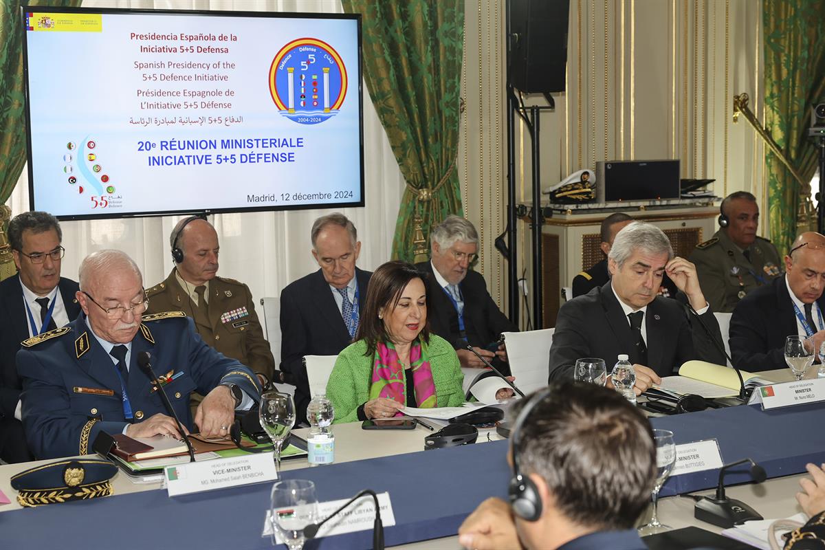 12/12/2024. Ministerial Meeting of the 5+5 Defence Initiative. The Minister for Defence Margarita Robles, attends the 20th Ministerial Meeti...