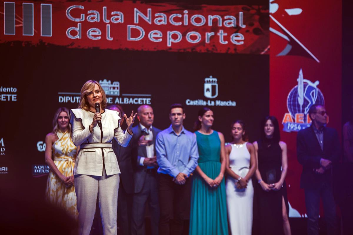 La ministra de Educación, Formación Profesional y Deportes, Pilar Alegría, durante su intervención