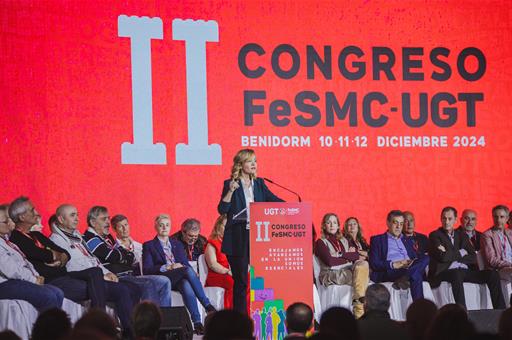 a ministra de Educación, Formación Profesional y Deportes, Pilar Alegría, durante su intervención