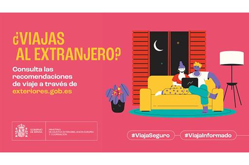 Cartel de la campaña #ViajaSeguro al inicio de la temporada de vacaciones 2024 