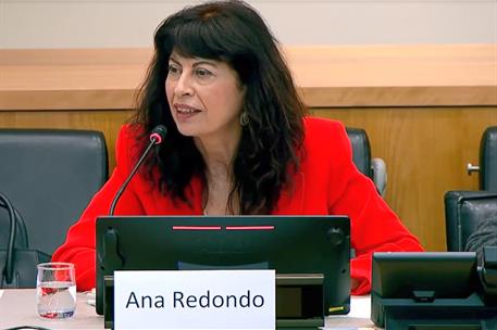 La ministra Ana Redondo, en el debate ministerial de la Comisión de la Condición Jurídica y Social de la Mujer