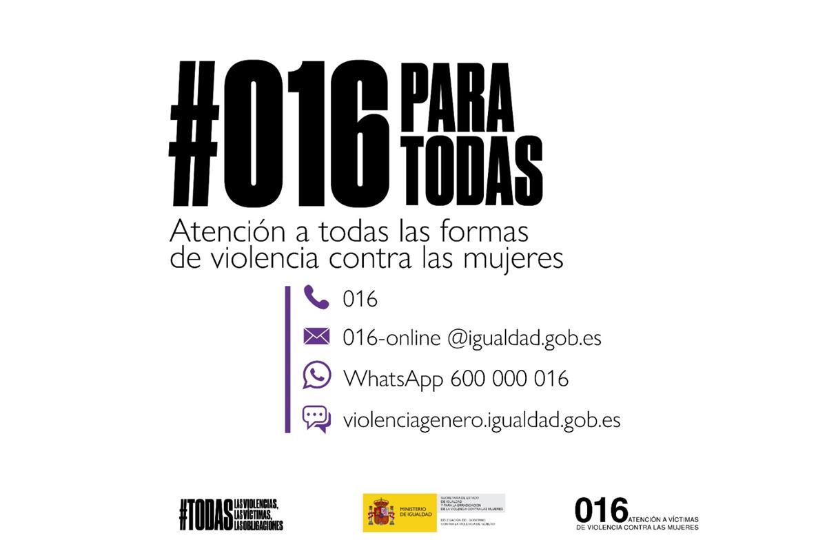 Teléfono 016 de atención a víctimas de violencia de género