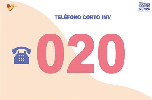 Teléfono 020 de acceso al Ingreso Mínimo Vital