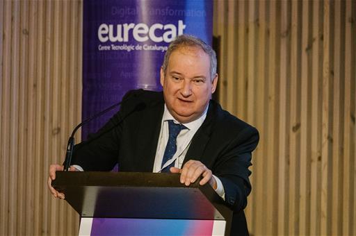 El ministro de Industria y Turismo, Jordi Hereu, durante su intervención en la inauguración del II Congreso Eurecat