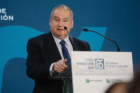 El ministro de Industria y Turismo, Jordi Hereu, durante su intervención en el foro 'Spain Investors Day'