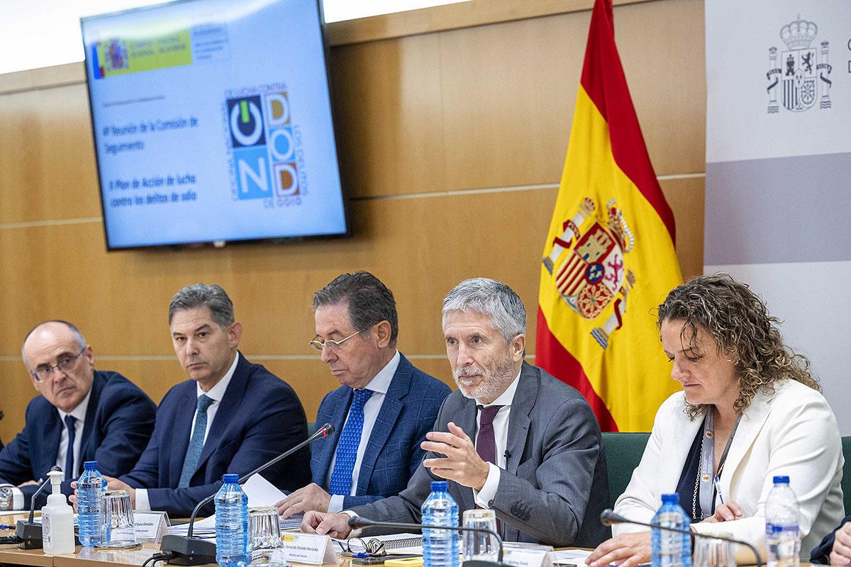 El ministro del Interior, Fernando Grande-Marlaska, durante la presentación del informe.