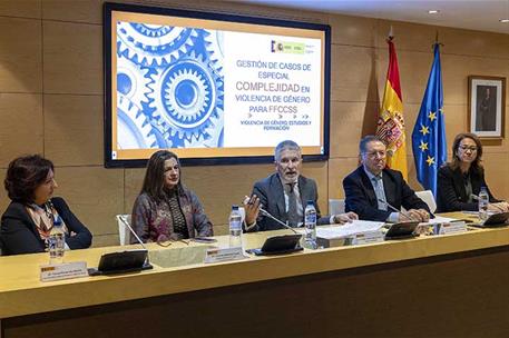 El ministro del Interior, Fernando Grande-Marlaska, durante su intervención