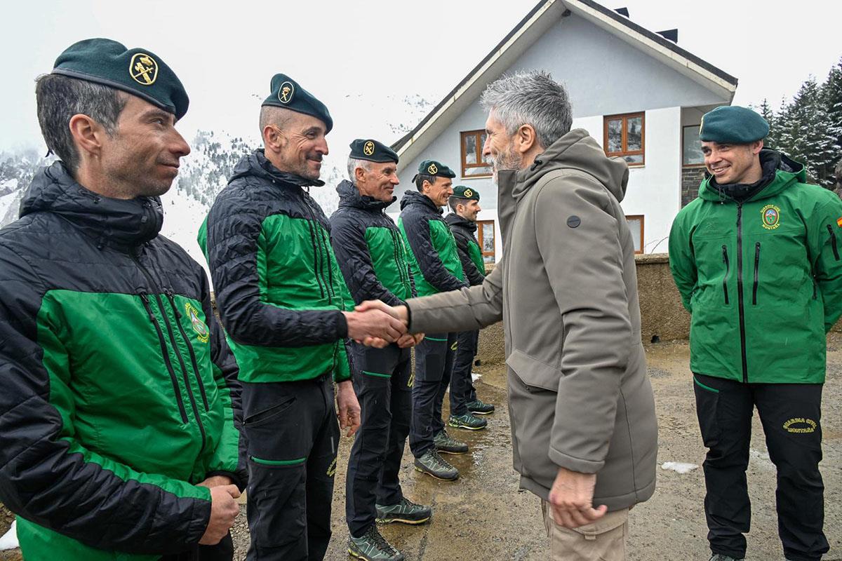 El ministro del Interior, Fernando Grande-Marlaska, durante la visita