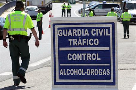 Punto de control de la Guardia Civil de Tráfico