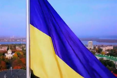 21/04/2022. Flag of Ukraine. Flag of Ukraine