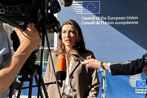 La ministra de Justicia, Pilar Llop, en el Consejo de ministros de Justicia y Asuntos de Interior de la Unión Europea.