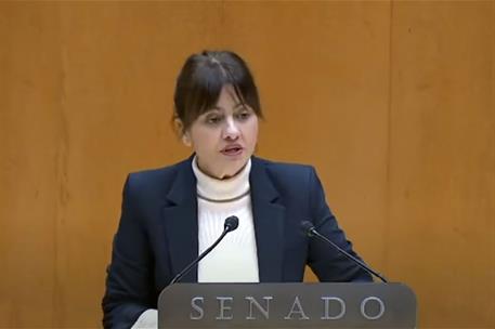 La ministra de Juventud e Infancia, Sira Rego, durante su comparecencia en el Senado