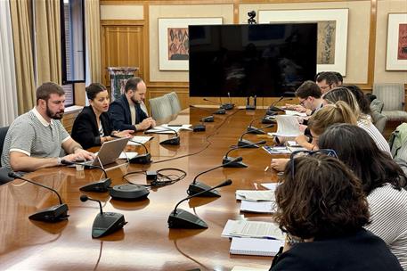 La ministra de Juventud e Infancia, Sira Rego, durante su reunión con representantes del tercer sector 