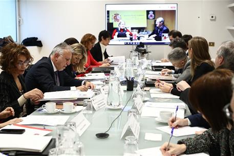 Ángel Víctor Torres en la reunión de la Comisión Interministerial de la DANA.