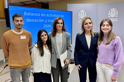 16/01/2025. Spain, with over 6,400 transplants, exceeds forecasts for 2024. The Minister for Health, Mónica García, at the presentation of t...