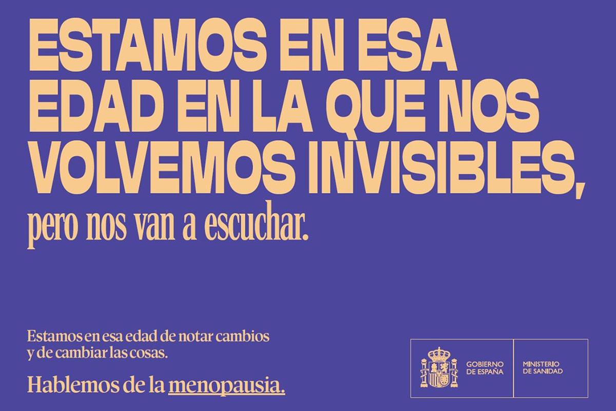 Cartel de la campaña del Ministerio de Sanidad 