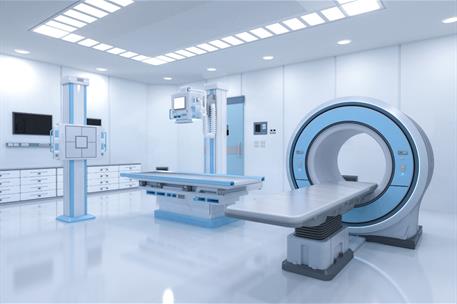 Sala con equipos radiológicos en un hospital