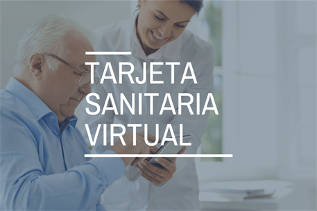 Cartel de tarjeta sanitaria virtual