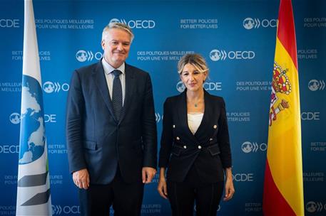 5/06/2024. Yolanda Díaz: "We have improved productivity sharing and reduced inequality". The Secretary General of the OECD, Mathias Cormann,...