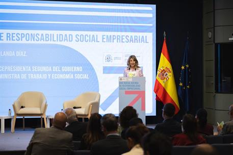 La vicepresidenta Yolanda Díaz presenta el informe sobre la Responsabilidad Social de las Empresas