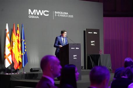 2/03/2025. Inaugural dinner of the Mobile World Congress 2025 in Barcelona,. The Minister for Digital Transformation and Public Function, Ós...