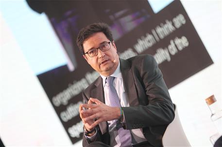 El ministro para la Transformación Digital y de la Función Pública, Óscar López, durante su intervención