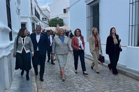 La vicepresidenta tercera del Gobierno, Teresa Ribera, en Almonte (Huelva)