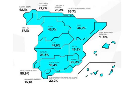 Mapa de la reserva hídrica