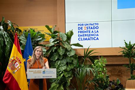 La vicepresidenta y ministra para la Transición Ecológica y el Reto Demográfico, Sara Aagesen, durante su intervención.