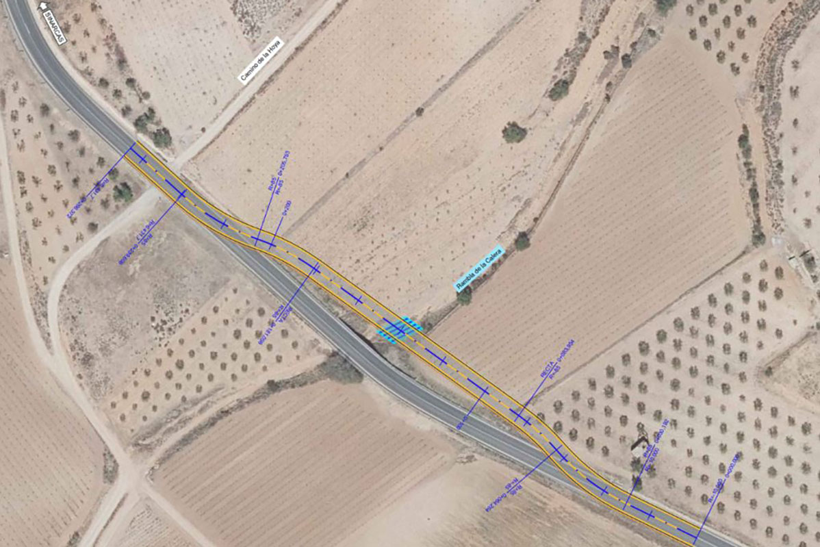 Plano del desvío provisional en Utiel