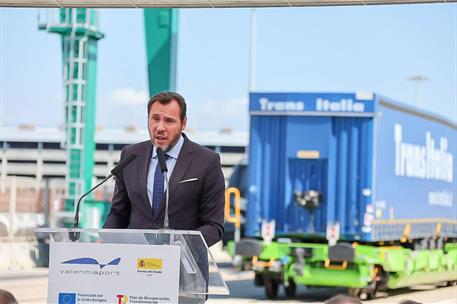 Óscar Puente interviene en el acto de puesta en servicio de la Autopista Ferroviaria Madrid-Valencia