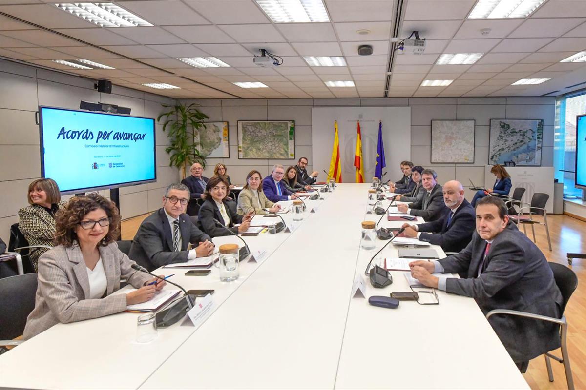 Reunión de la Comisión Bilateral de Infraestructuras Generalitat-Estado, celebrada en Barcelona.