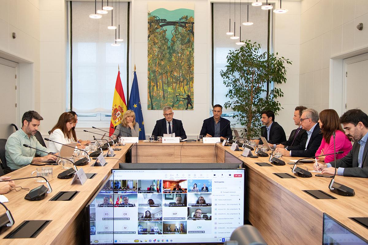 El secretario de Estado de Vivienda y Agenda Urbana, David Lucas, durante la conferencia sectorial que ha presidido